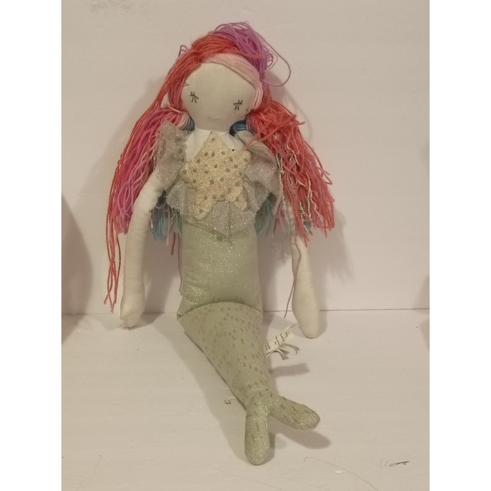Pottery Barn Kids‎ Retired Sirena Mermaid Doll 26" Rainbow Hair Mystical